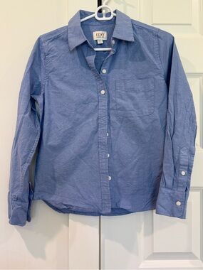 EDIT Jason Wu Blue Long-Sleeve Casual Button-Down Shirt